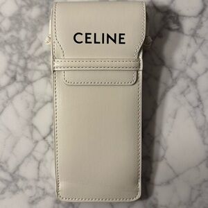 Celine White Phone Pouch